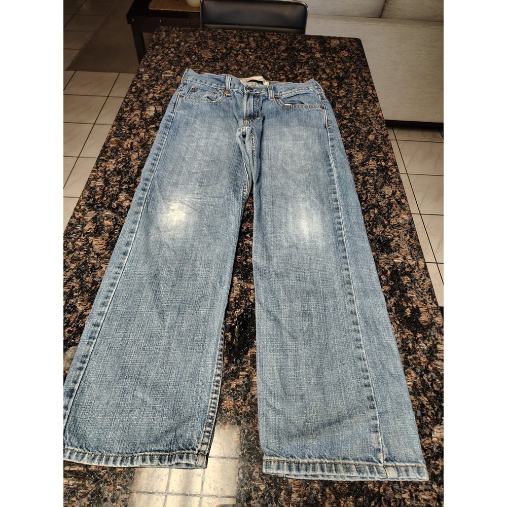 Levis 550 Relaxed Fit Jeans Light Wash Denim Wide Leg 12 Husky 32x27 Vintage